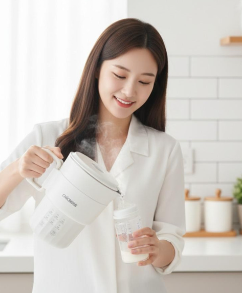 시크벨 sus 316 휴대용 전기포트 염소제거 분유포트 실리콘 찜판 포함 염소 5분제거, 분유 포트 기능