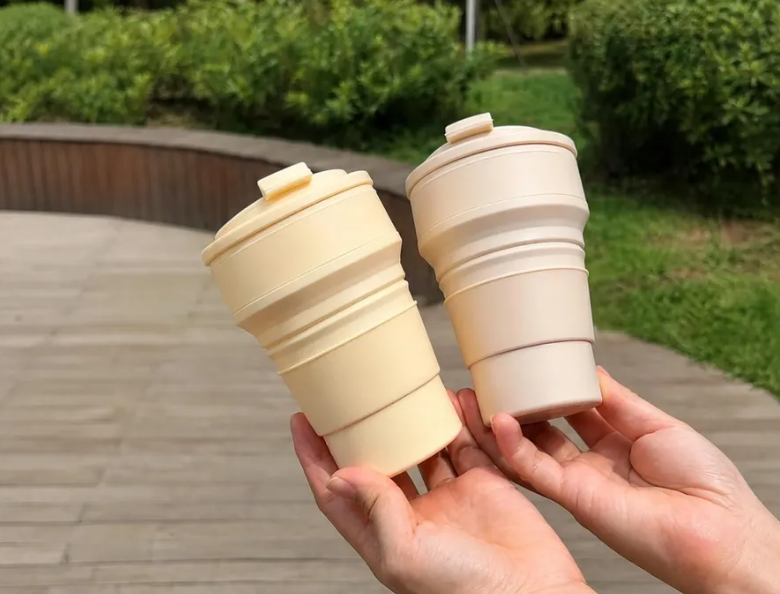 1+1 시크벨 휴대용 접이식 식품등급 실리콘 텀블러 500mL 라이프스타일